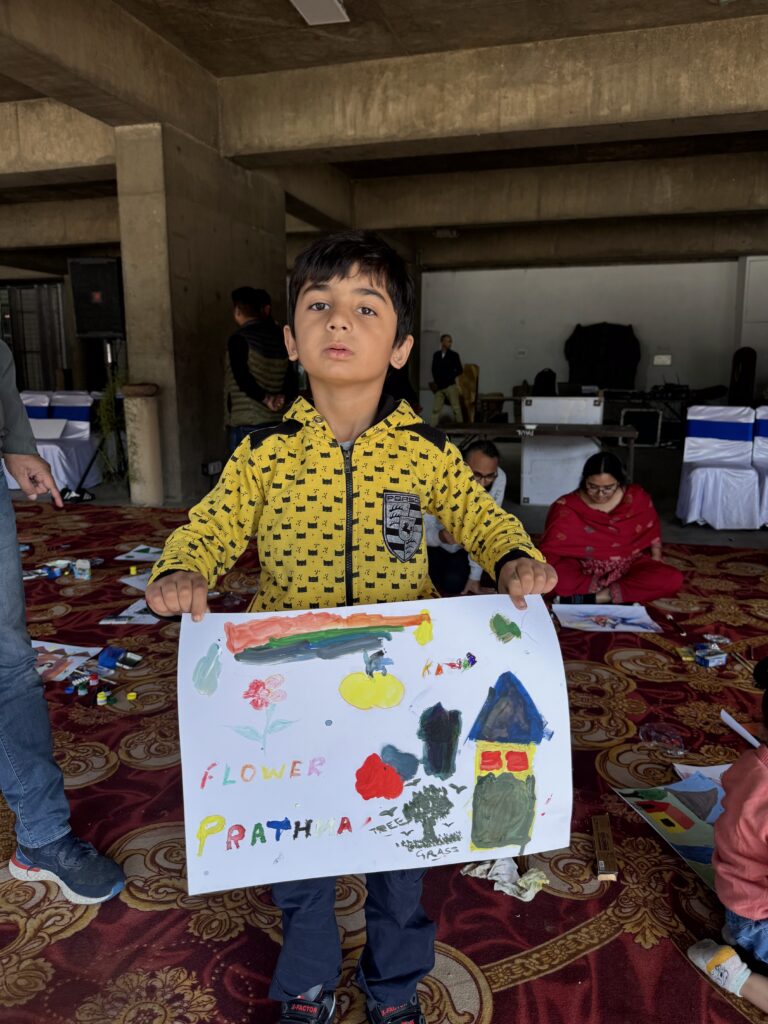 Creative session with young participants
